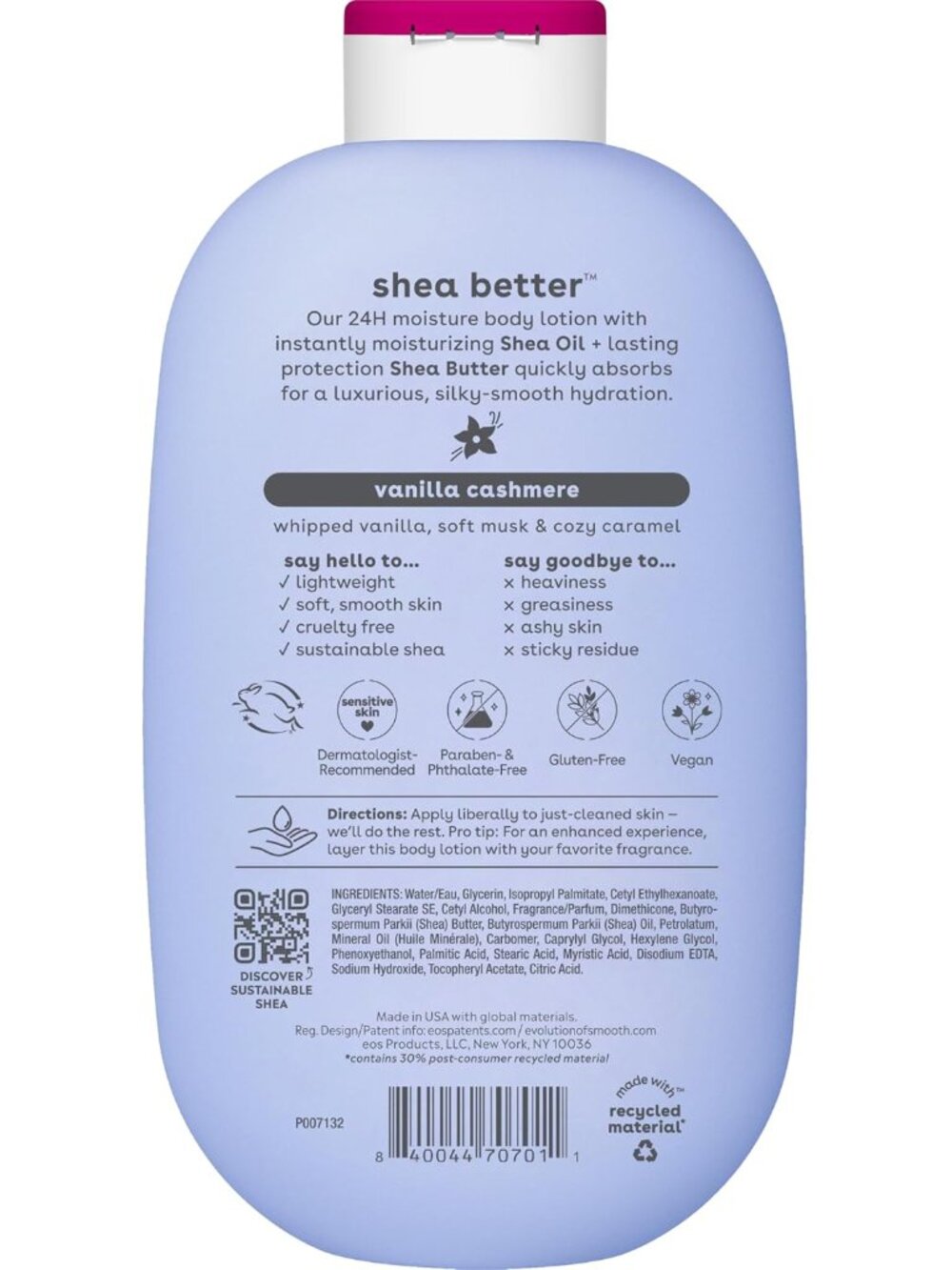 Shea Better Body Lotion Vanilla Cashmere, 24-Hour Moisture Skin Care - Picture 9 of 9
